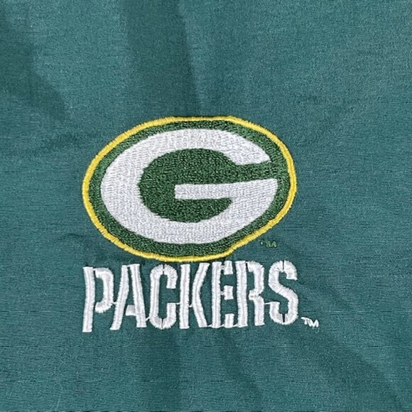 Vintage Antigua Mens Green Bay Packers Logo lightweight Pullover L Large Pockets - Picture 5 of 9